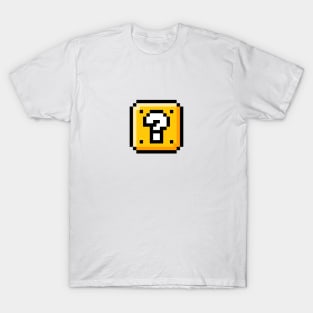 Retro Pixel Art Surprise Block 1980s Gaming T-Shirt